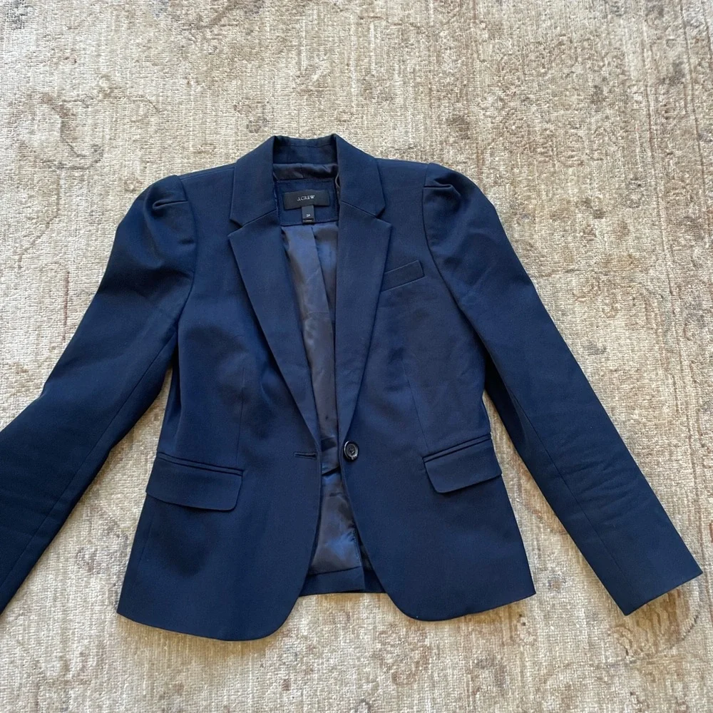 J. Crew Dark Blue Women's Blazer - Picture 2 of 11
